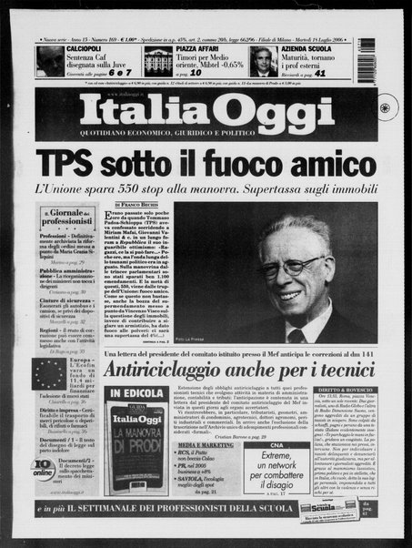 Italia oggi : quotidiano di economia finanza e politica